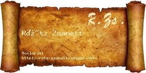 Rátz Zsanett névjegykártya